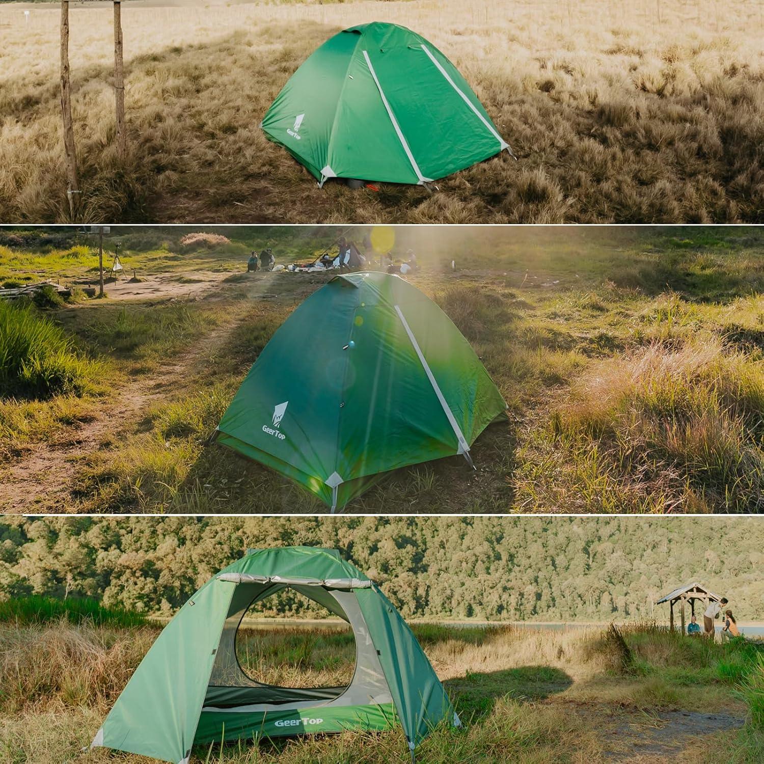 de tent die wordt gemold GEERTOP 2 Person 3 Season Camping Tent
