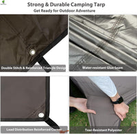 GEERTOP Brown Swallowtail Forked Tail Tarp Waterproof UV Resistant Durable