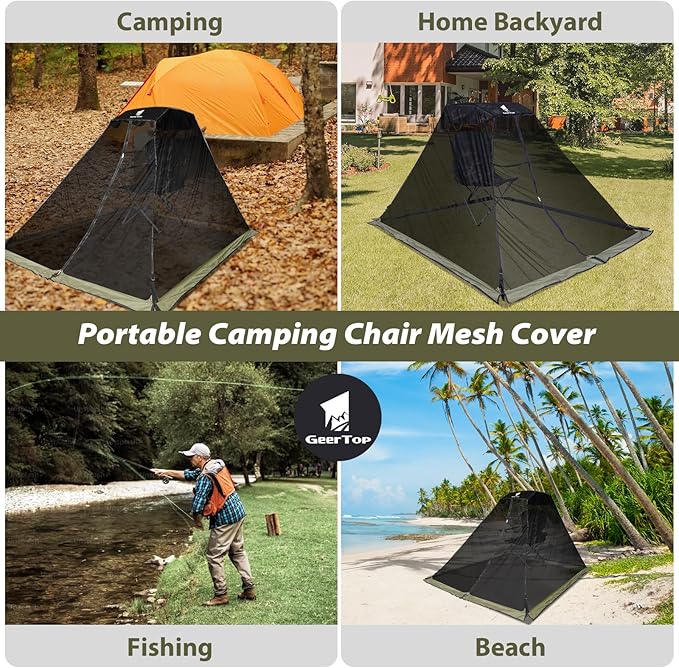 GEERTOP Portable Ultralight Mosquito Net with Camping Chair