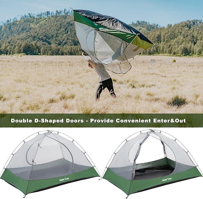 best two person 3 season tent GEERTOP 2-Person Backpacking Tent