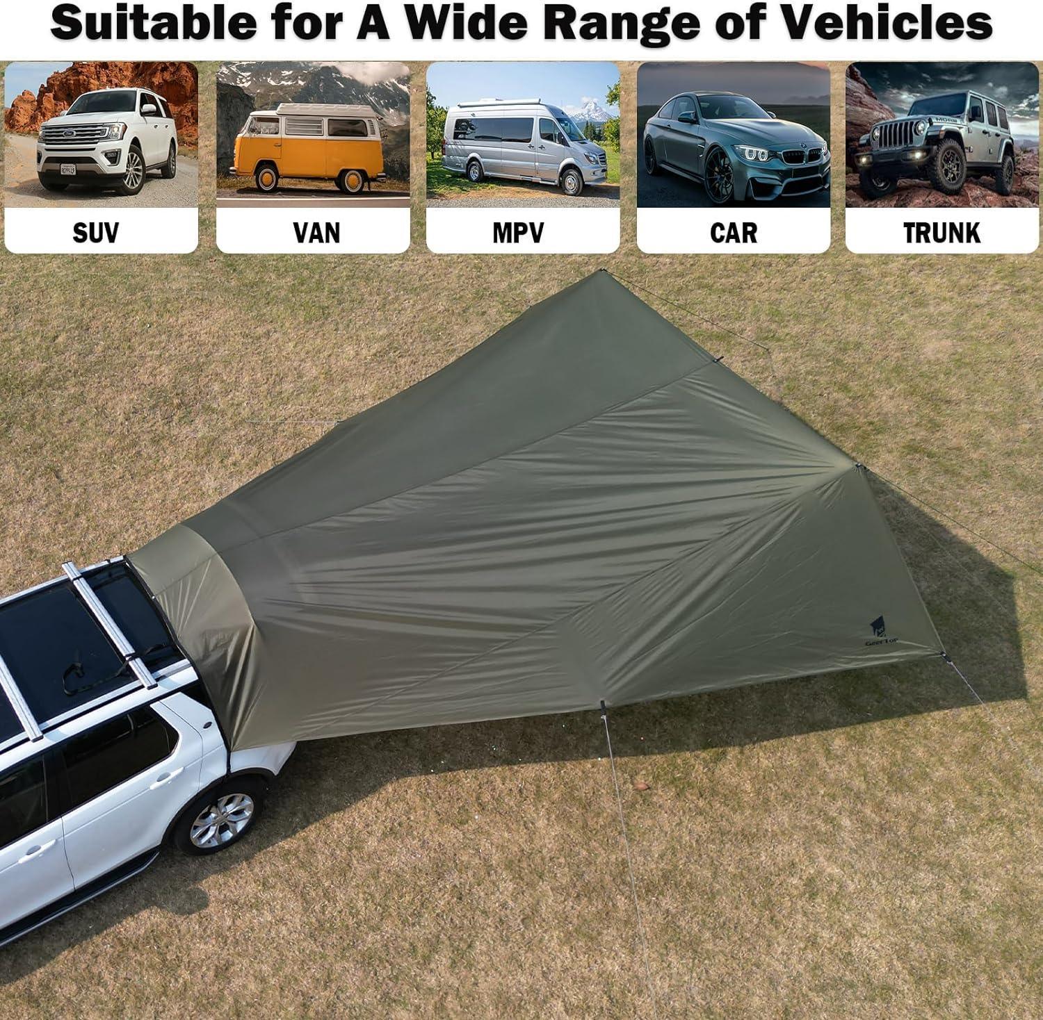 GEERTOP Plus Size Shelter Car Awning Camping Tarp - Camouflage - GeerTop Outdoor