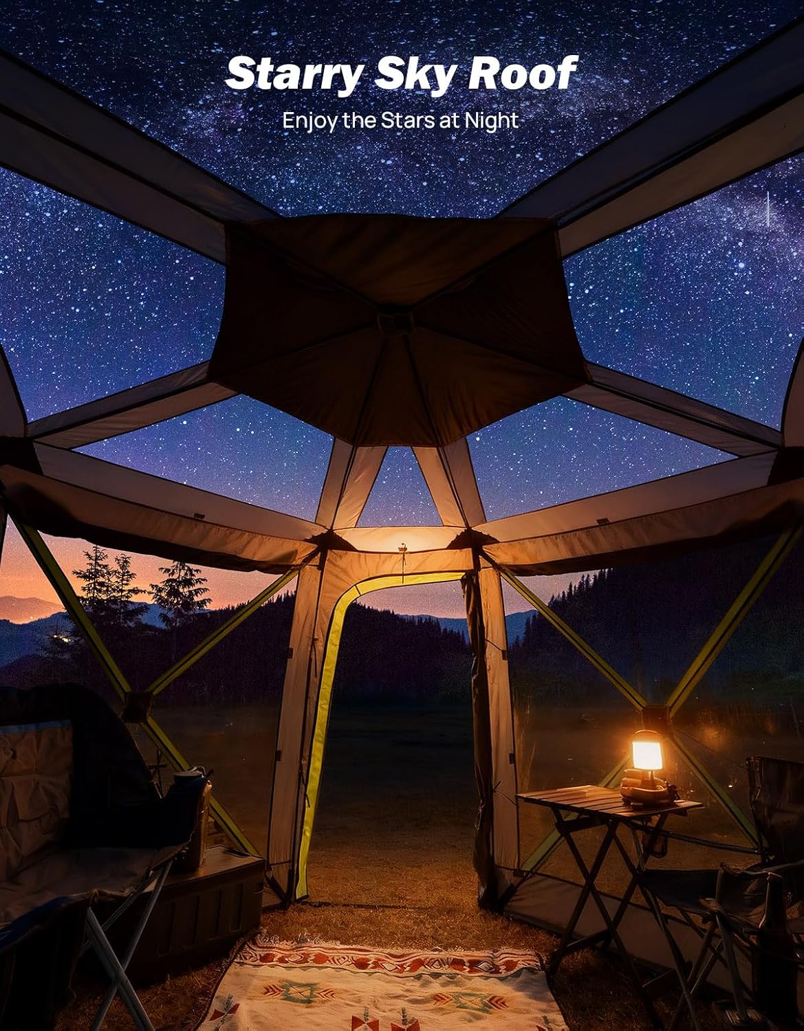 JOYTUTUS Pop up SUV Tent for Camping 2 Rooms