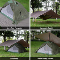 GEERTOP Brown Swallowtail Forked Tail Tarp Waterproof UV Resistant Durable