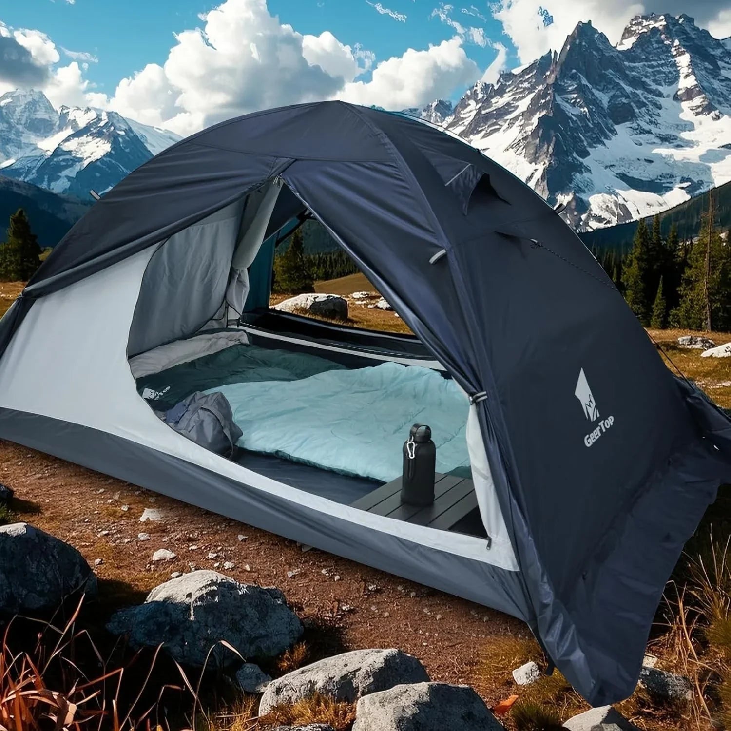 Toproad2 2 Person 4 Season Backpacking Tent - Blue