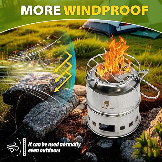 GEERTOP 3-in-1 Multi-Fuel Camping Stove - GeerTop Outdoor