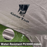 GEERTOP Brown Swallowtail Forked Tail Tarp Waterproof UV Resistant Durable