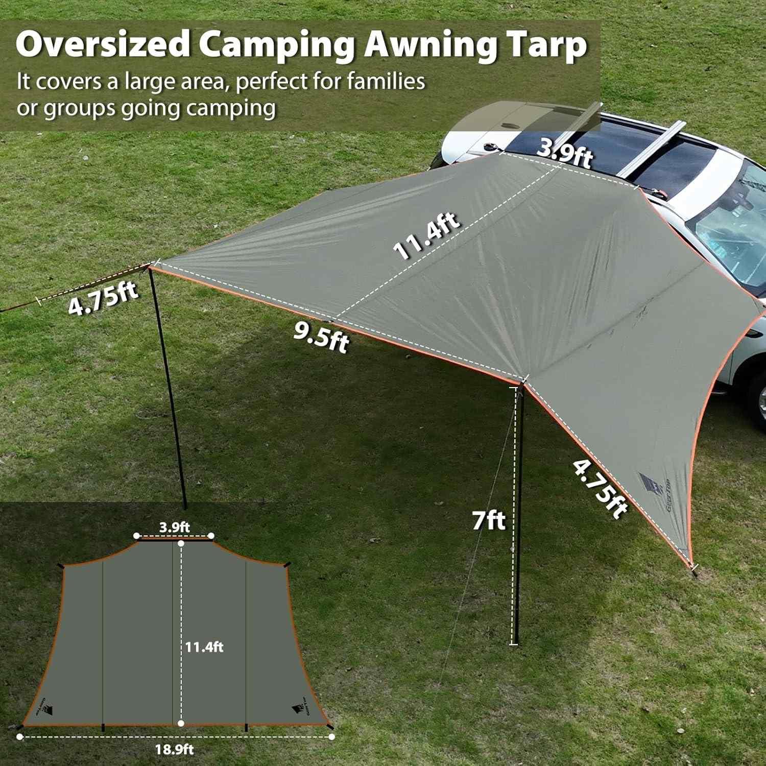 GEERTOP Portable Car Camping Tarp Side Awning - GeerTop Outdoor
