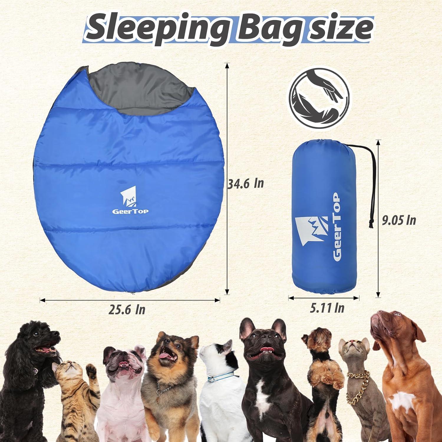 GEERTOP Portable Dog Sleeping Bag Washable Pet Bed - GeerTop Outdoor