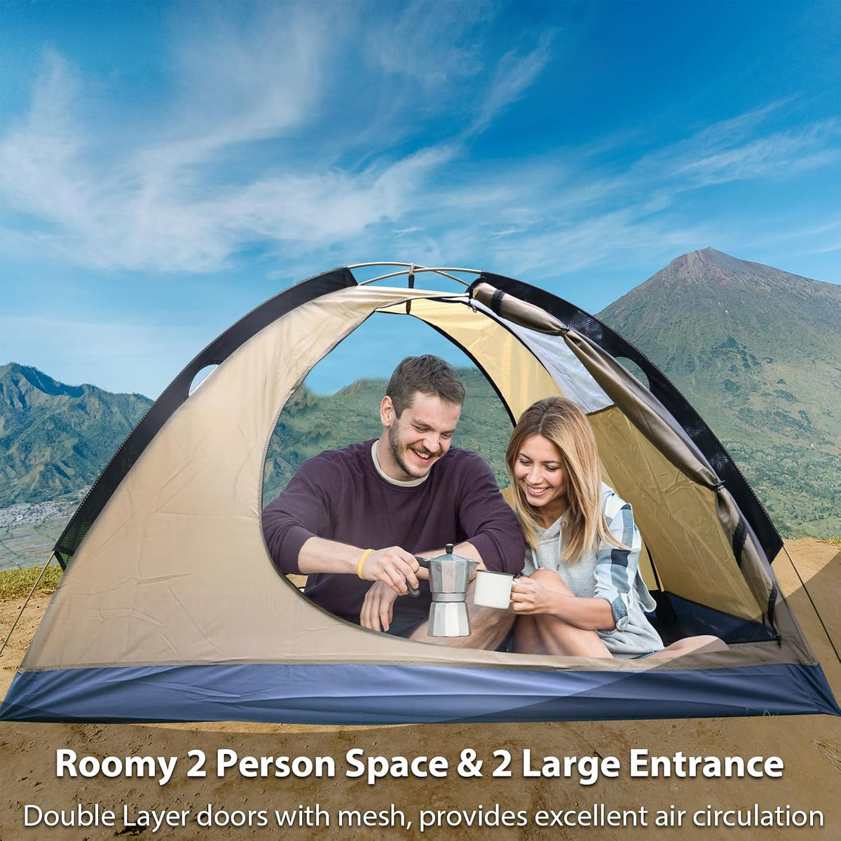 Toproad2 2 Person 4 Season Backpacking Tent - Relistic Camo