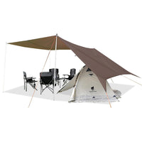 GEERTOP Brown Swallowtail Forked Tail Tarp Waterproof UV Resistant Durable