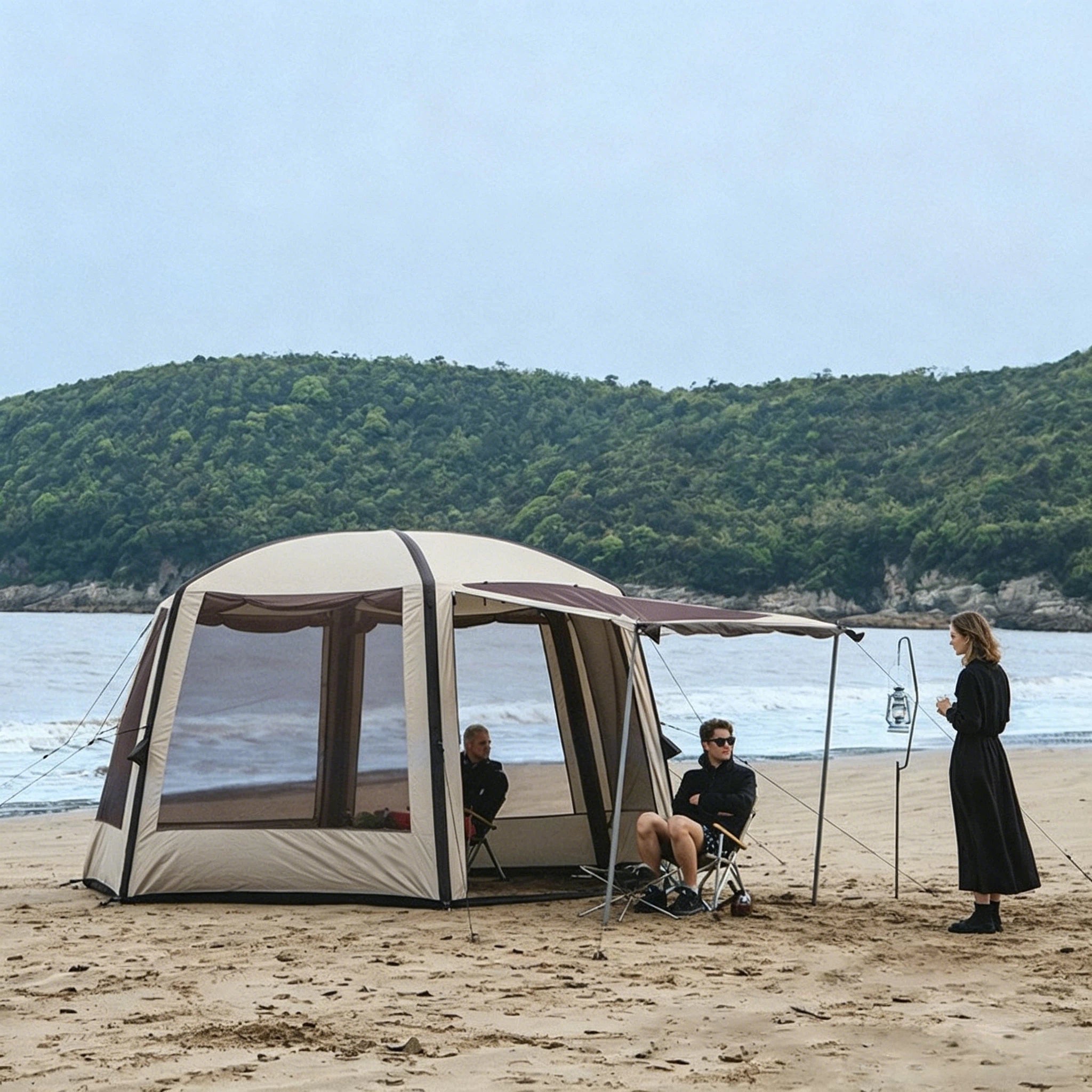 3-4 Person Hexagonal Inflatable Camping Tent