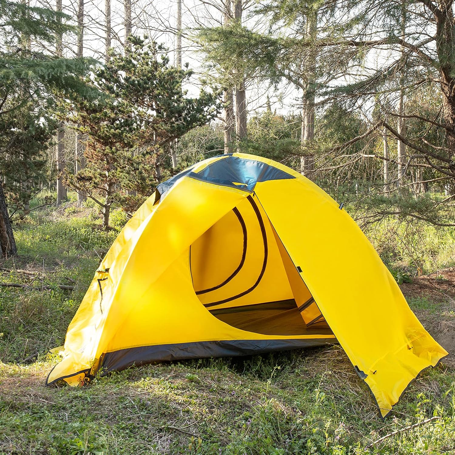 GEERTOP キャンプテント イエロー Geertop Toproad2 2 Person 4 Season Backpacking Tent