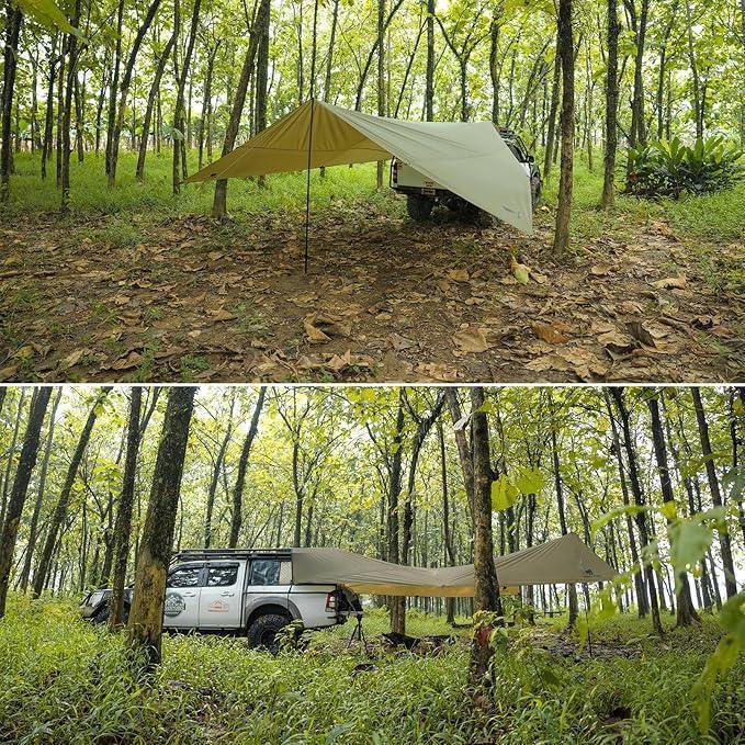 tarp für campingbus GEERTOP Shelter Car Awning Camping Tarp With Light