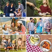 GEERTOP 10pcs Stainless Steel Camping Tableware Set