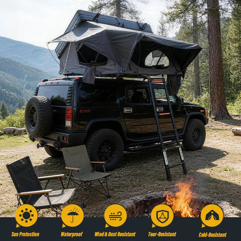 GeerTop Fold Aluminum Hard Shell Car Rooftop Tent