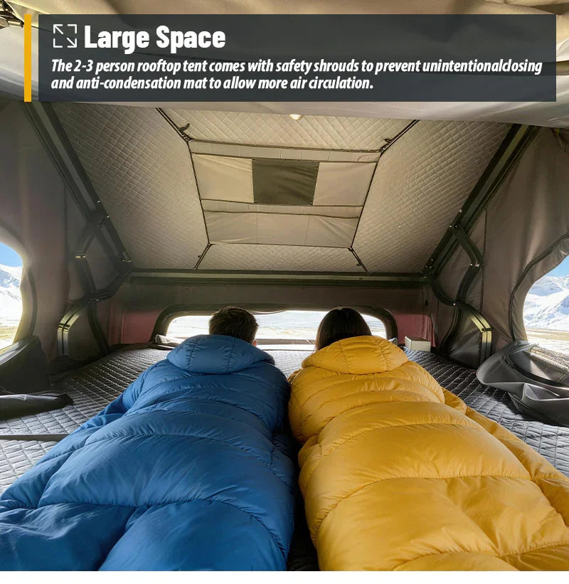 GeerTop Fold Aluminum Hard Shell Car Rooftop Tent