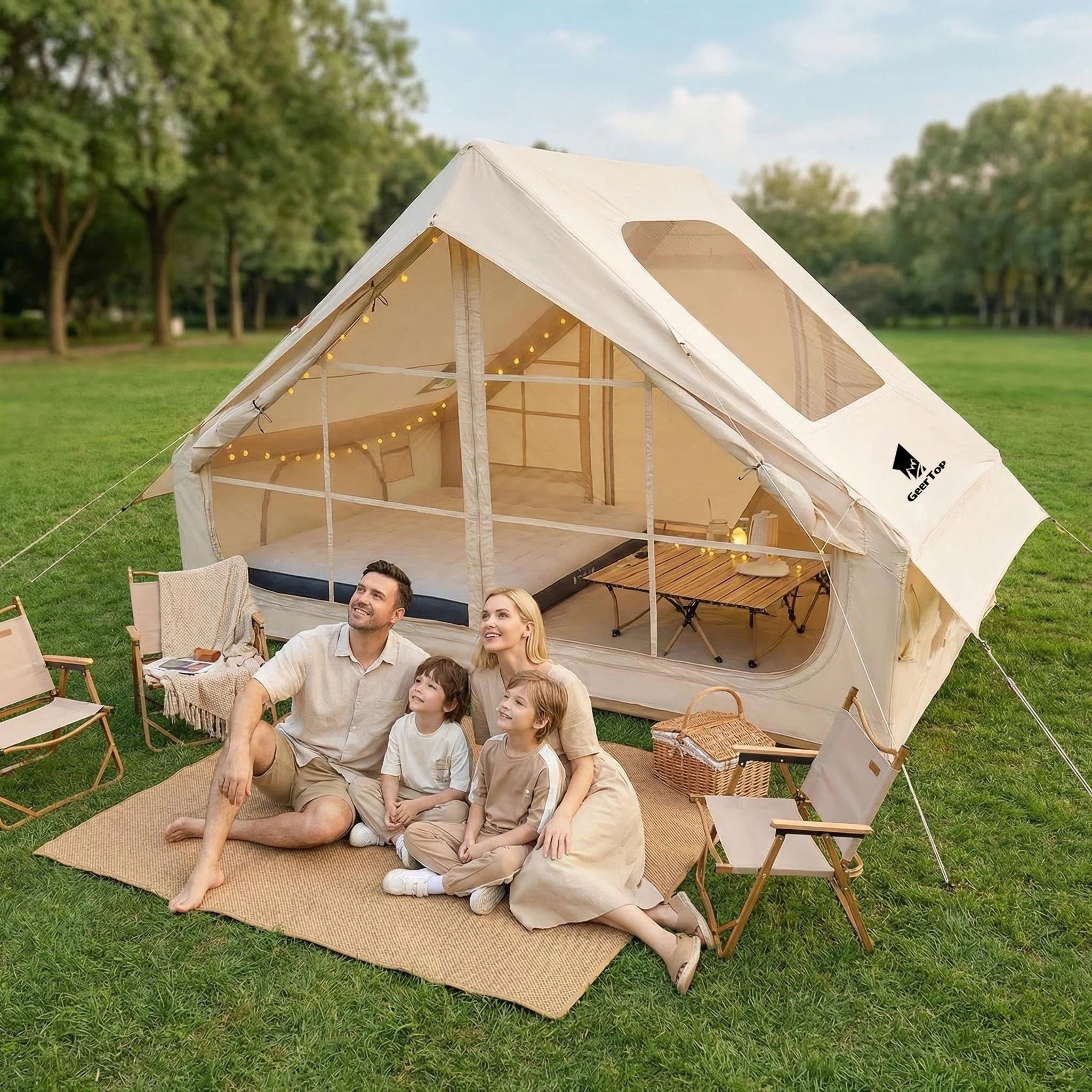 GEERTOP 4-6 Person Inflatable Tent House