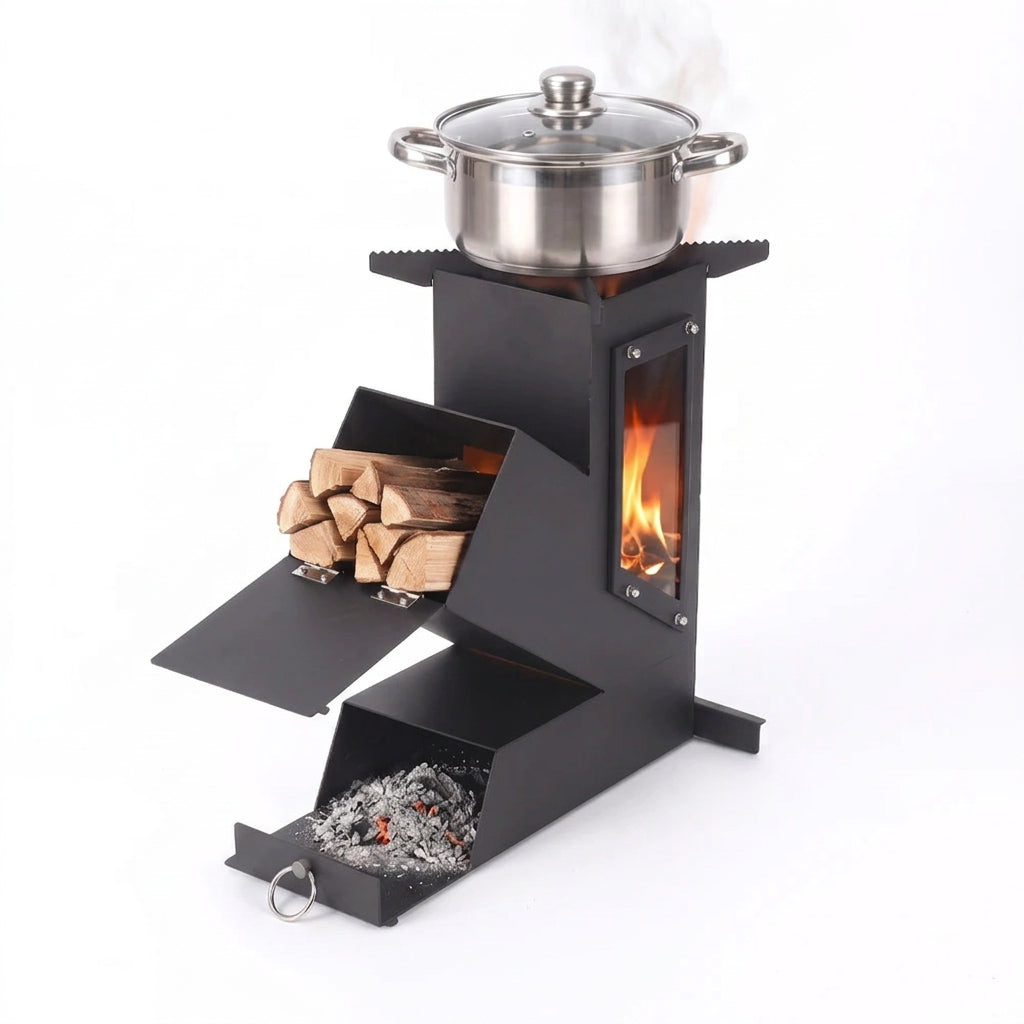 Portable Stainless Steel Camping Wood Rocket Stove