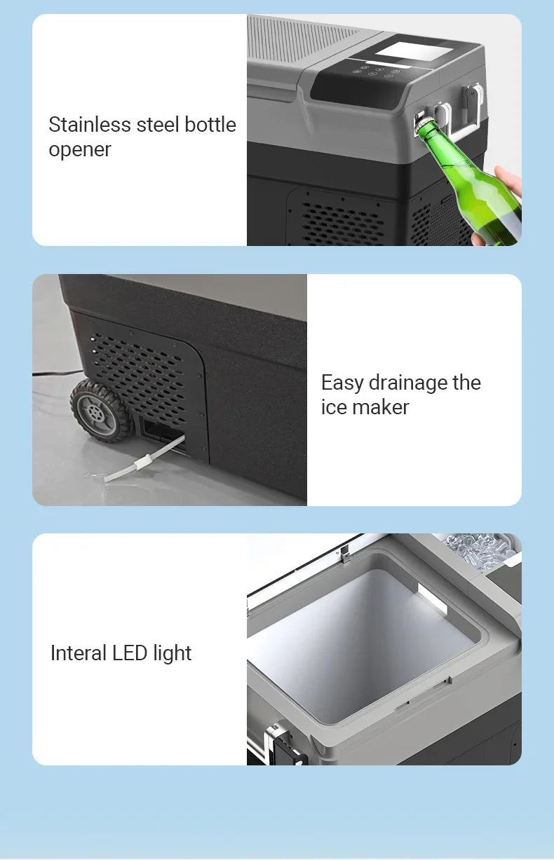 F1 Portable Outdoor Refrigerator/ Ice Maker With Wheel