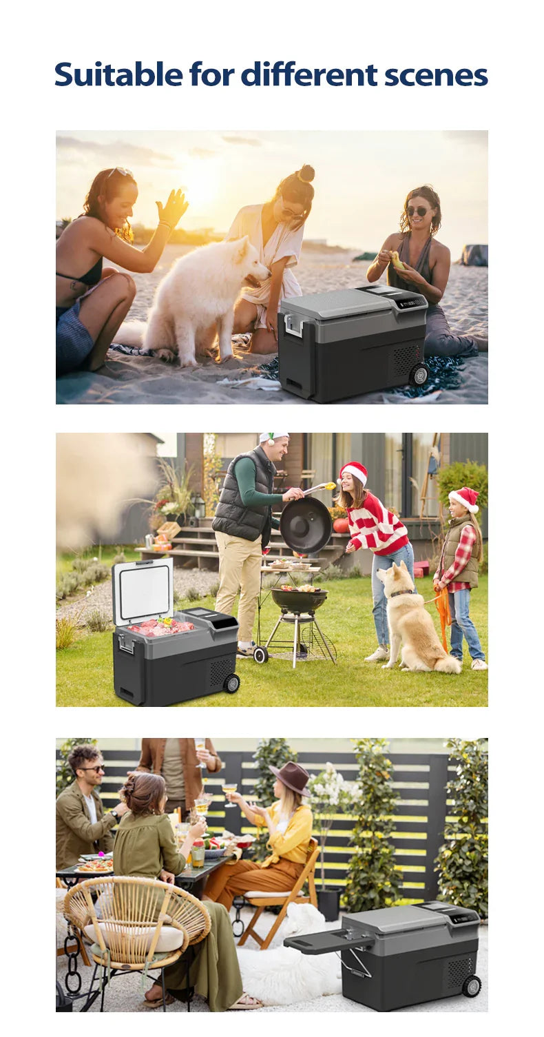 F1 Portable Outdoor Refrigerator/ Ice Maker With Wheel