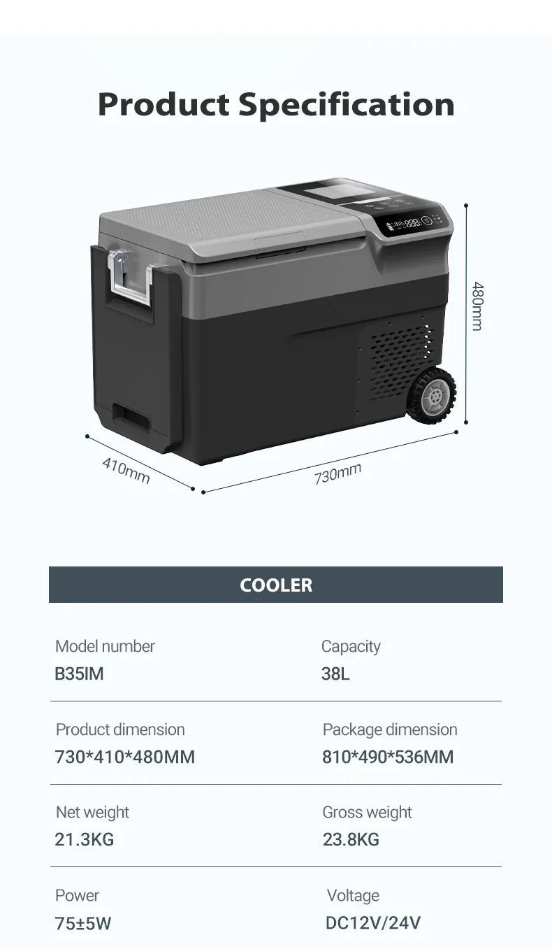 F1 Portable Outdoor Refrigerator/ Ice Maker With Wheel
