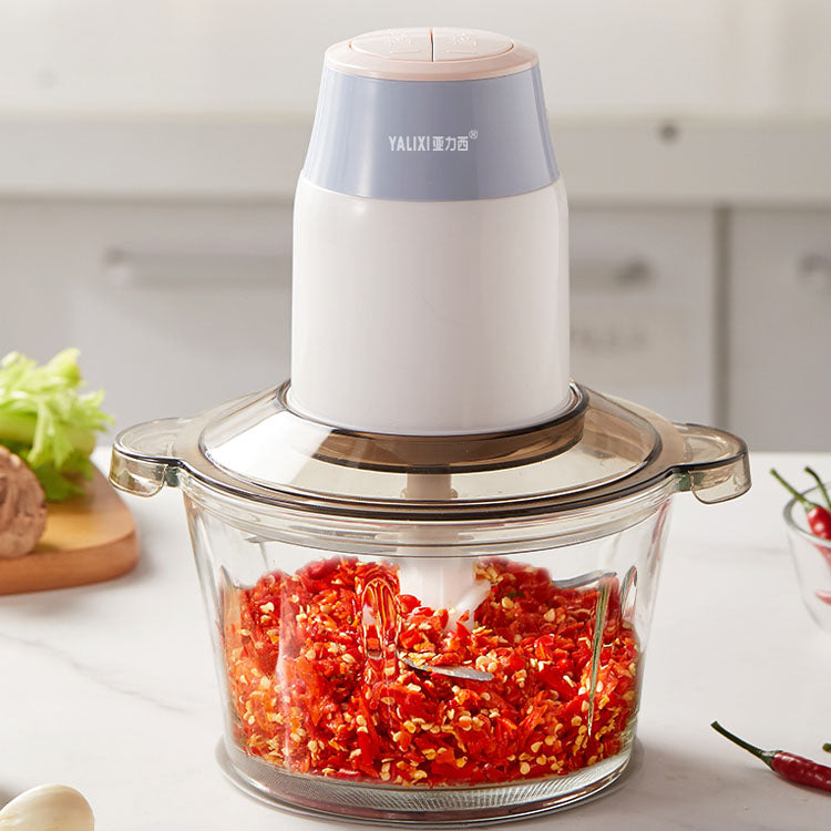 350W Glass 2L Capacity Electric Chopper Meat