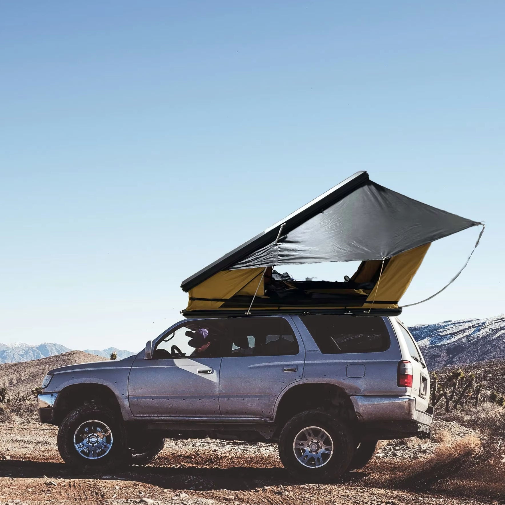 NEXAR | GeerTop 2-3 Person Aluminum Portable Trailer Camper RoofTop Tent
