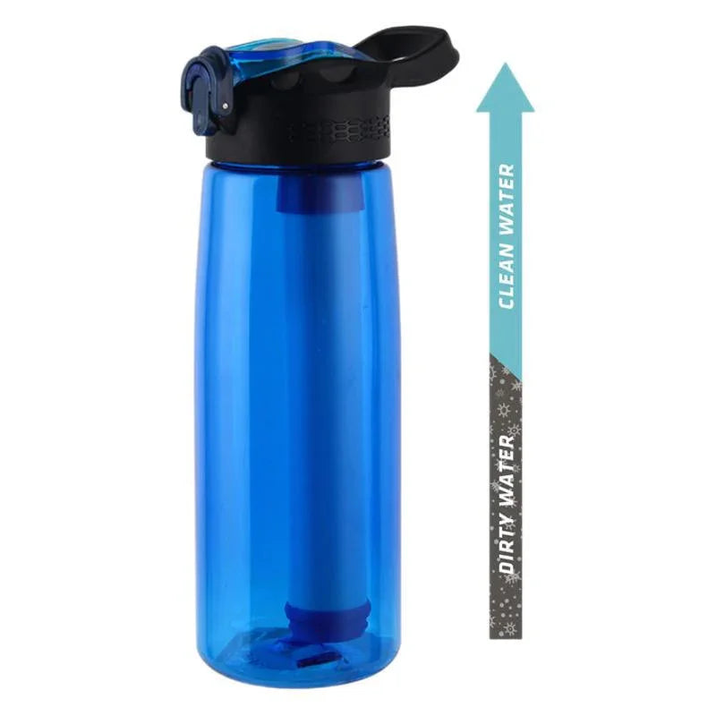650ml Water Purification Camping Water Bottle