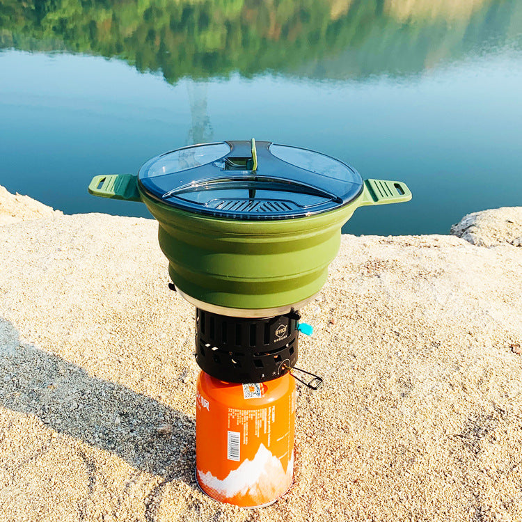 Silicone Foldable Camping Cooker Portable Hiking Pot MS-015