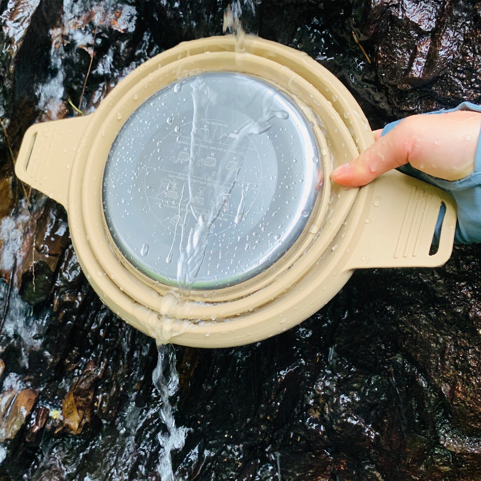 Silicone Foldable Camping Cooker Portable Hiking Pot MS-015