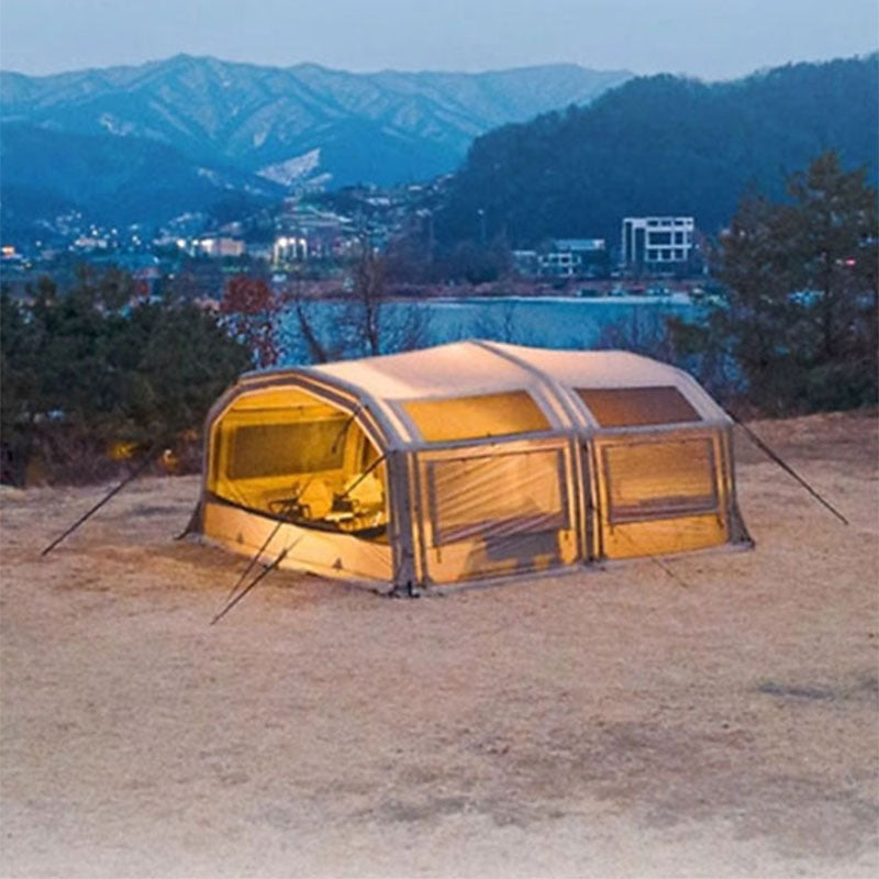 Inflatable Tunnel Camping Tent Waterproof Double Layer Outdoor Shelter YT-D24