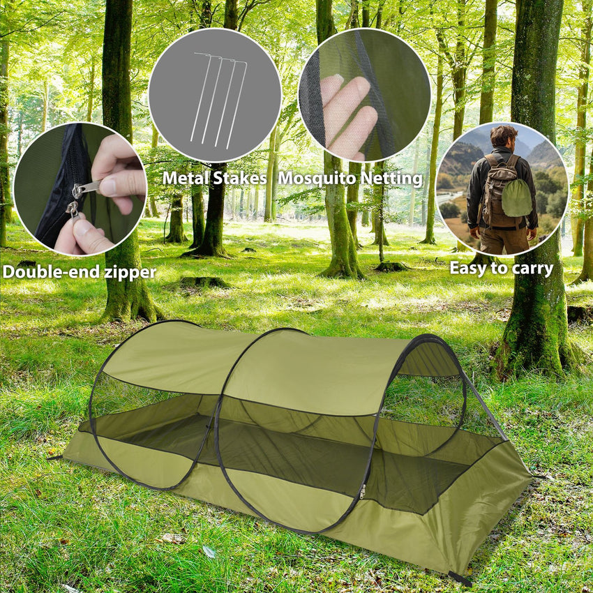 Geertop Foldable Pop-Up Sun Shelter Net Camping Tent