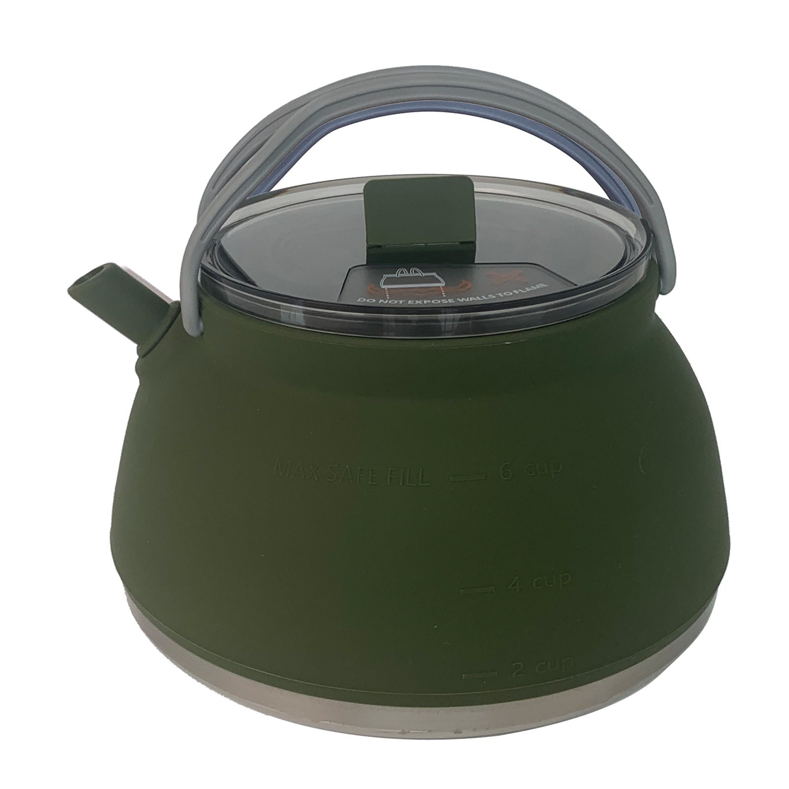 Portable Folding Silicone Camping Kettle Outdoor Compressible Coffee Teapot