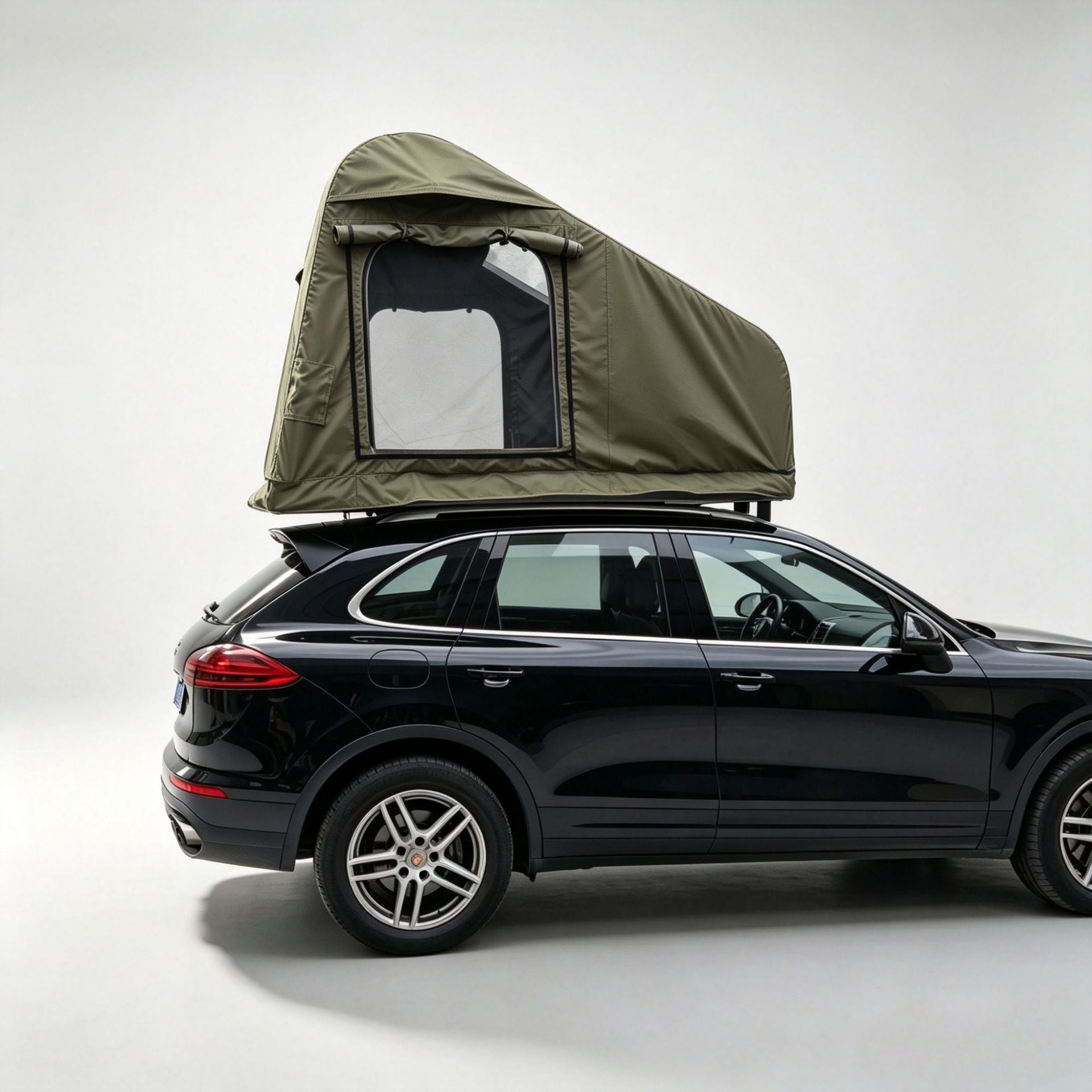 Inflatable Rooftop Camping Tent Waterproof SUV Car Shelter Army Green