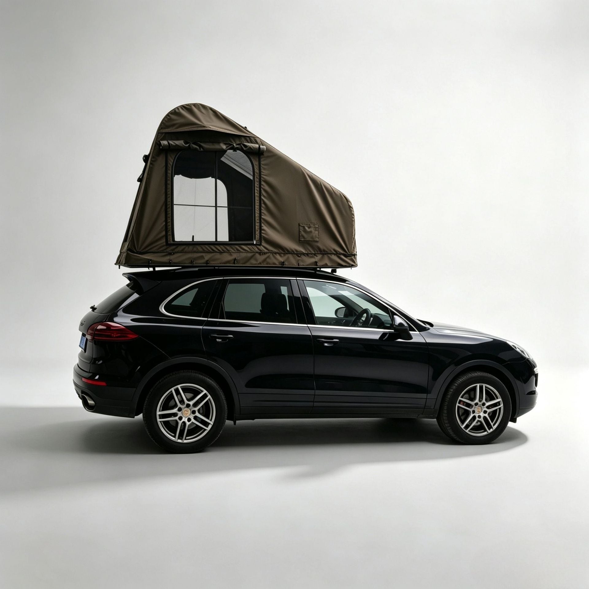 Inflatable Rooftop Camping Tent Waterproof SUV Car Shelter Army Green