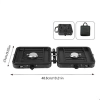 Foldaway Double Burner Effortless Gas Stove