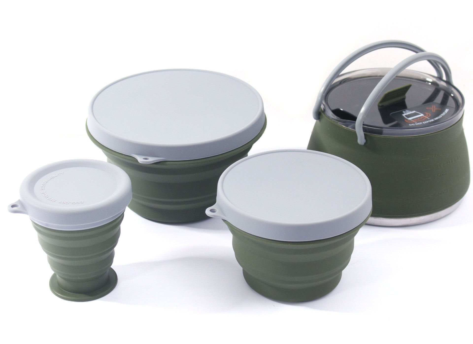 Silicone Foldable Camping Cooker Portable Hiking Pot MS-015