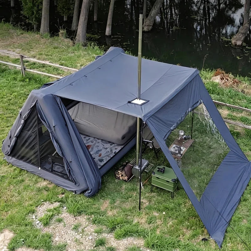 Luxury 2 Person Inflatable Camping Tent with Canopy Awning