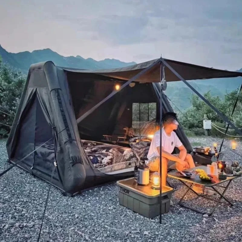 Luxury 2 Person Inflatable Camping Tent with Canopy Awning