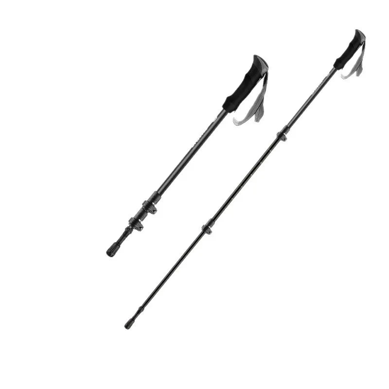 Carbon Fiber Telescopic Trekking Pole 3 Section Adjustable Hiking Stick