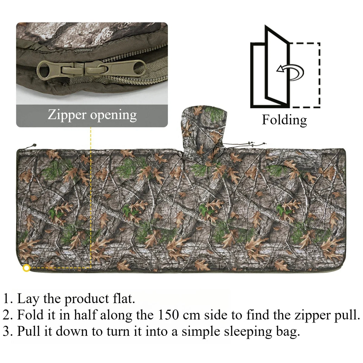 Waterproof Insulation Poncho Warm Sleeping Bag Blanket