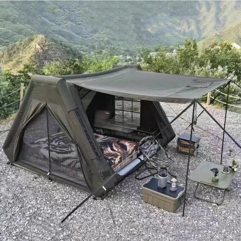 Luxury 2 Person Inflatable Camping Tent with Canopy Awning