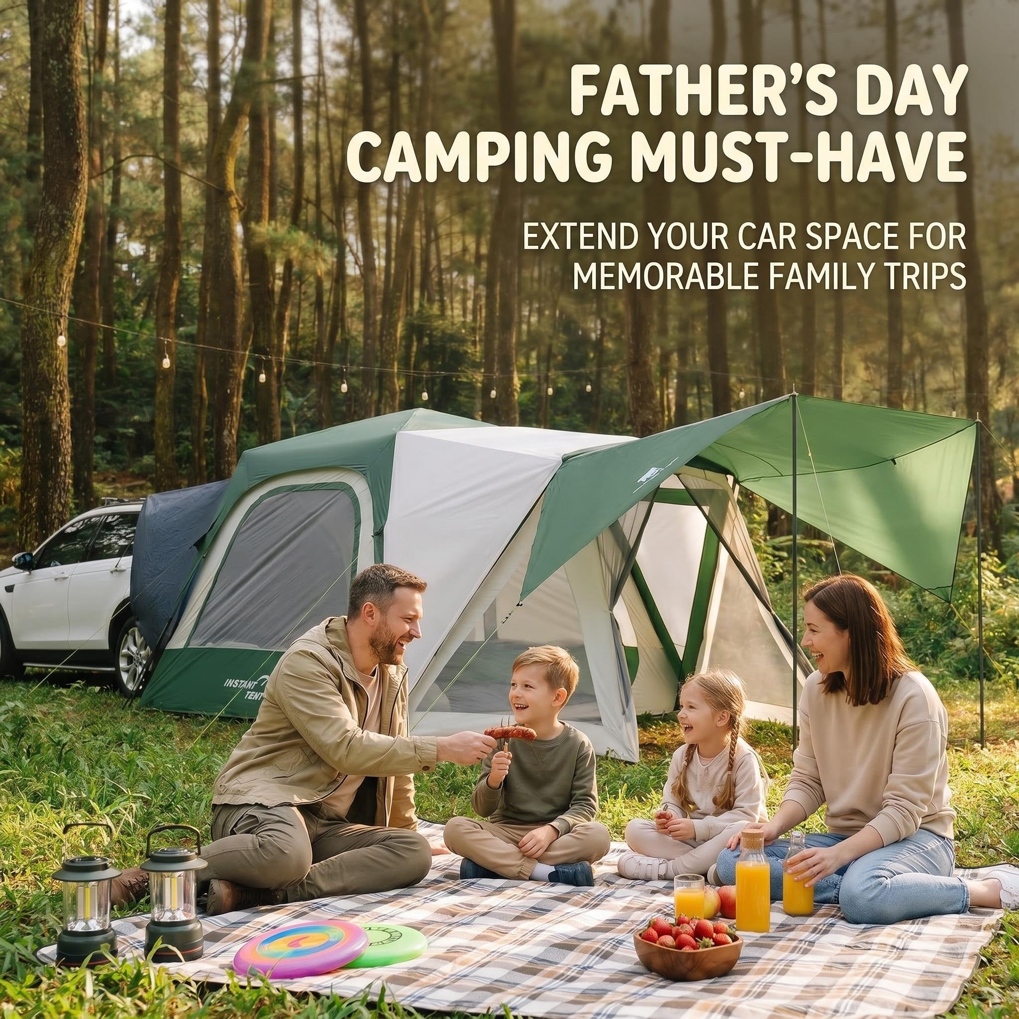 6 Person Family Large SUV Instant Tailgate Tent