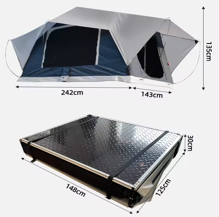 GeerTop Roof Top Tent RTT With An Inflatable Frame Air Tube System For Family Couple Car Camping