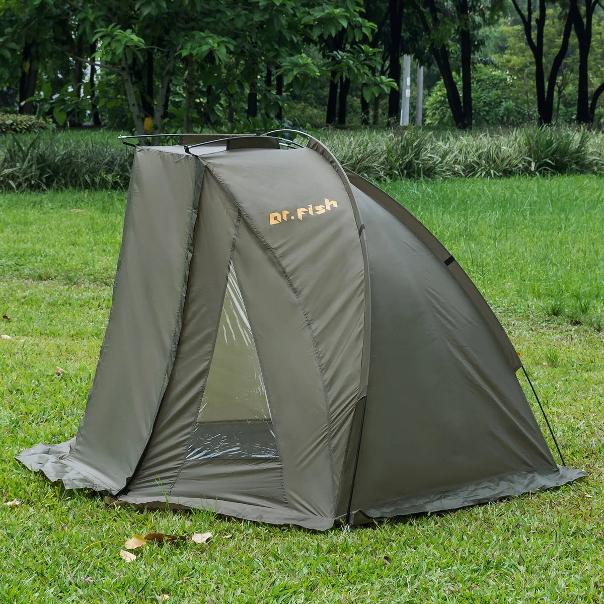 1-2 Person Carp Fishing Bivvy Shelter Tent Quick Erect Waterproof Green
