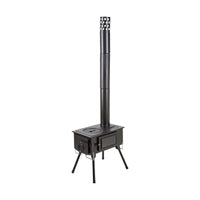 Portable Rectangular Wood Stove & BBQ Grill