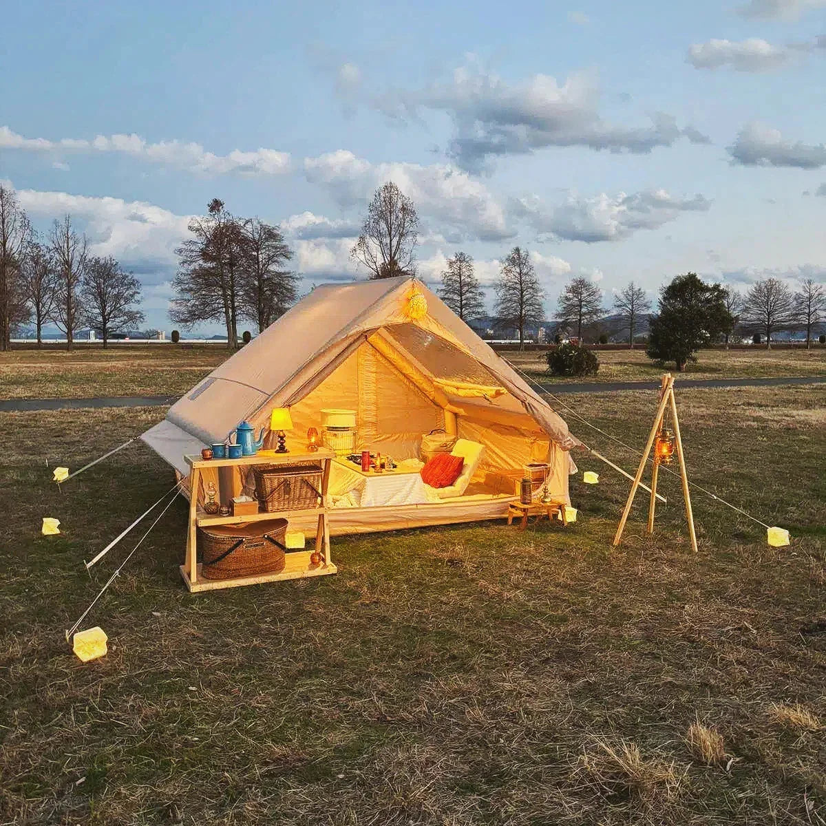 GEERTOP 4-Person Quick Setup Inflatable Camping Tent House