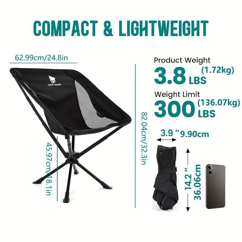 GeerTop Rotating Camp Chair - 300lb Capacity - GeerTop Outdoor
