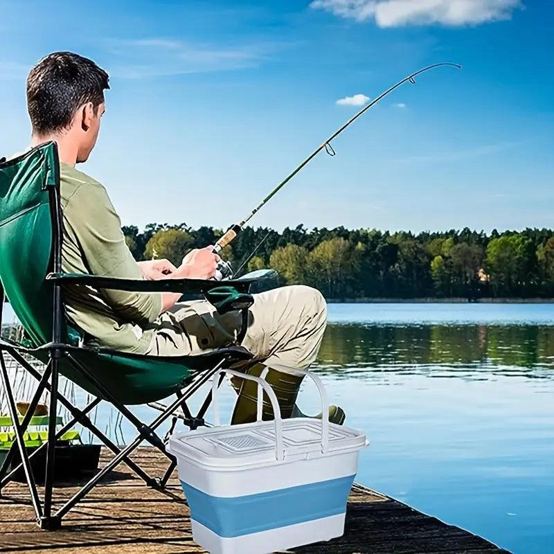 collapsible bucket fishing GeerTop 13L Foldable Fishing Bucket