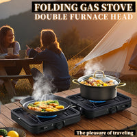 Foldaway Double Burner Effortless Gas Stove
